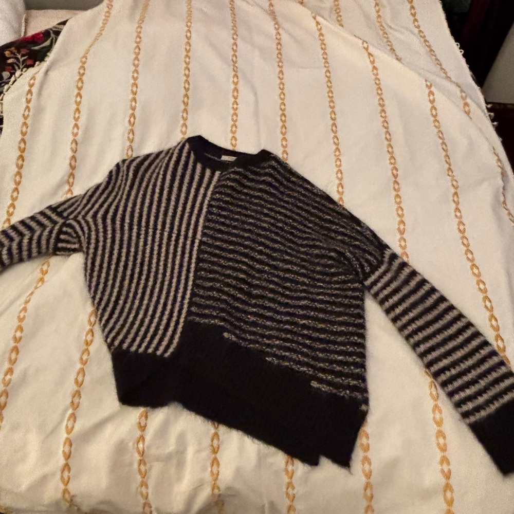 All Saints SELINA STRIPE ASYMMETRIC JUMPER - Picture 3 of 5